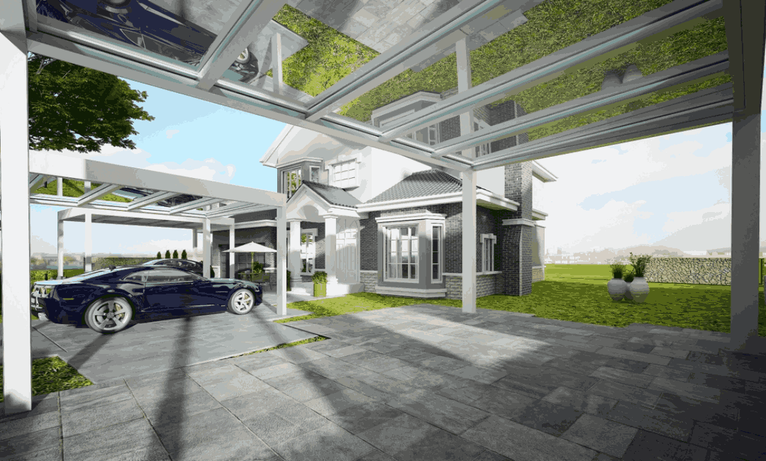 Pergola Con Techo De Cristal